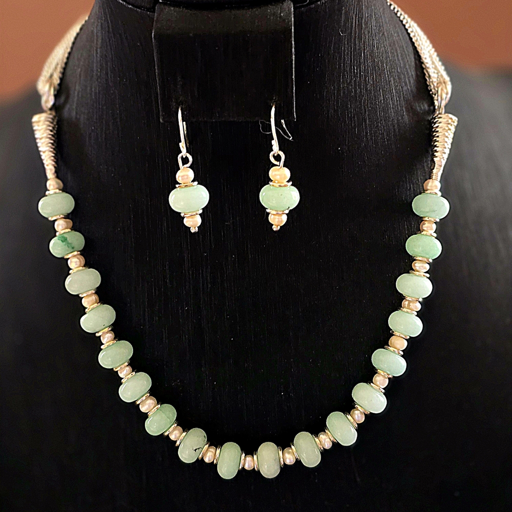 NWOT Handmade Necklace and Earrings Set - Turquois